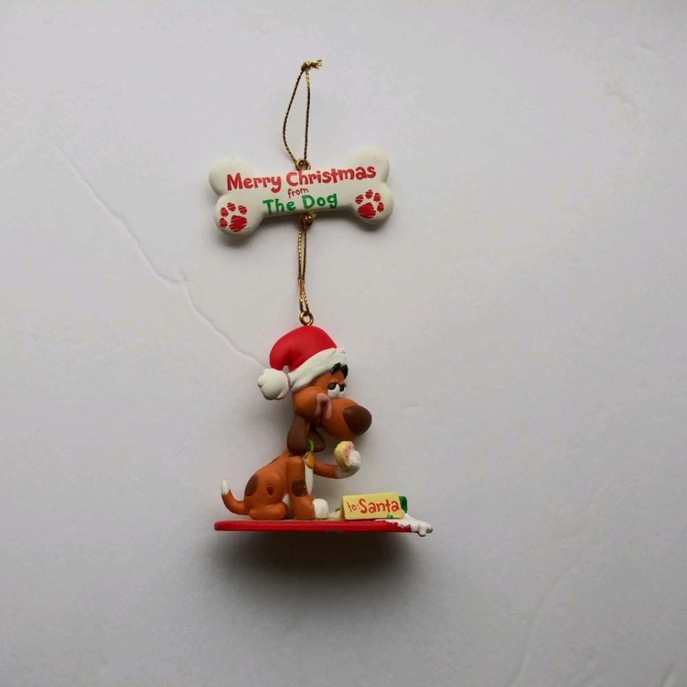 💙 American Greetings Ornament  Merry Christmas from The Dog EUC
